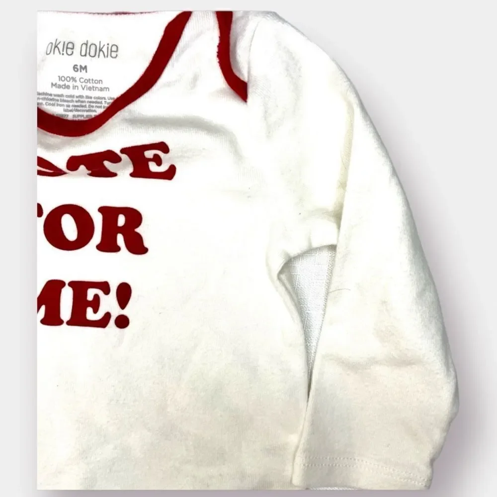 Vote For Me Onesie Red White 6 month Okie Dokie
